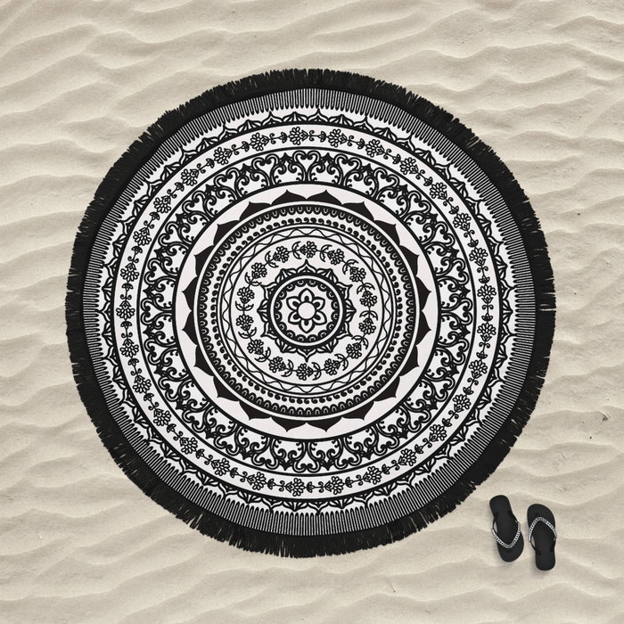 Mijölnir Siyah Mandala Toalla de Playa Multicolor Mijölnir Siyah Mandala Toalla de Playa Multicolor